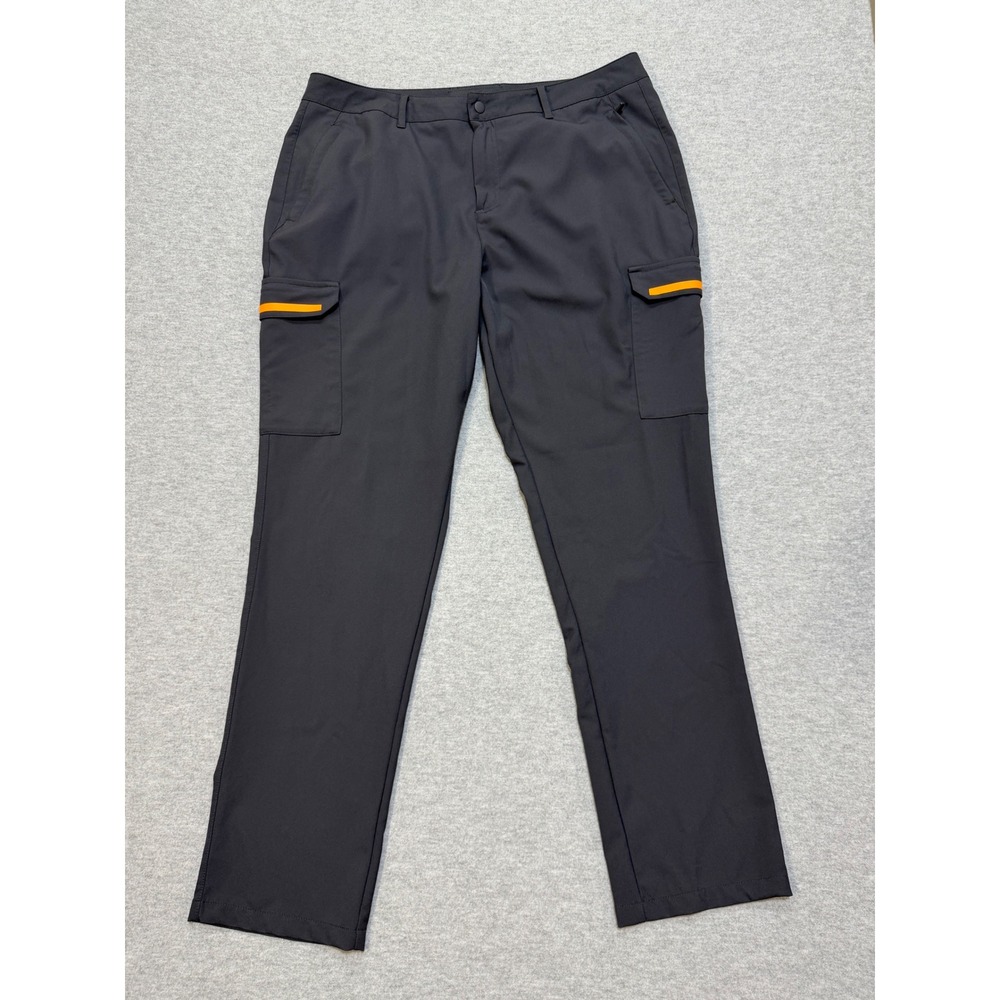 Castore McLaren F1 Team Cargo Pants Mens 34R Anthracite Gray Papaya Orange Logo